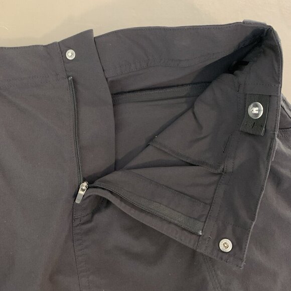 LL Bean Womens M Skirt Black Hiking Outdoor Pockets Nylon Stretch Casual Travel - Picture 6 of 11